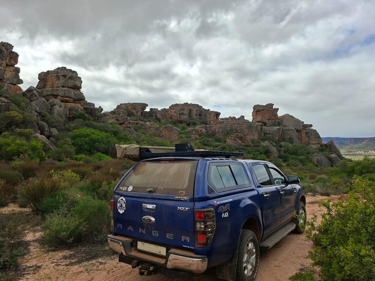 The Ranger XLT on a rough route with camp gear on board