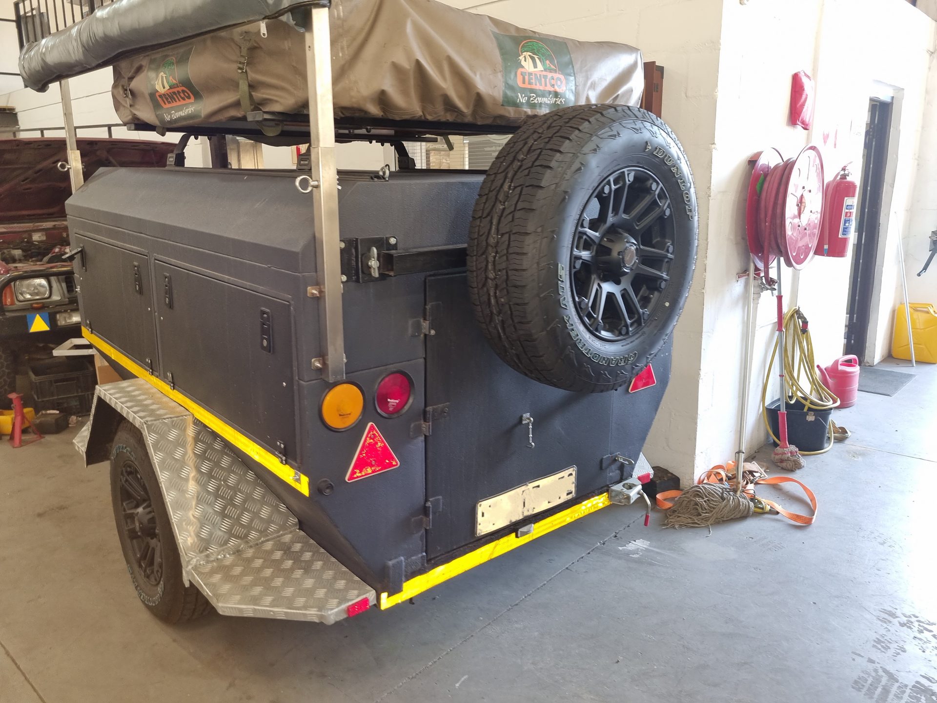 The trailer before the build began