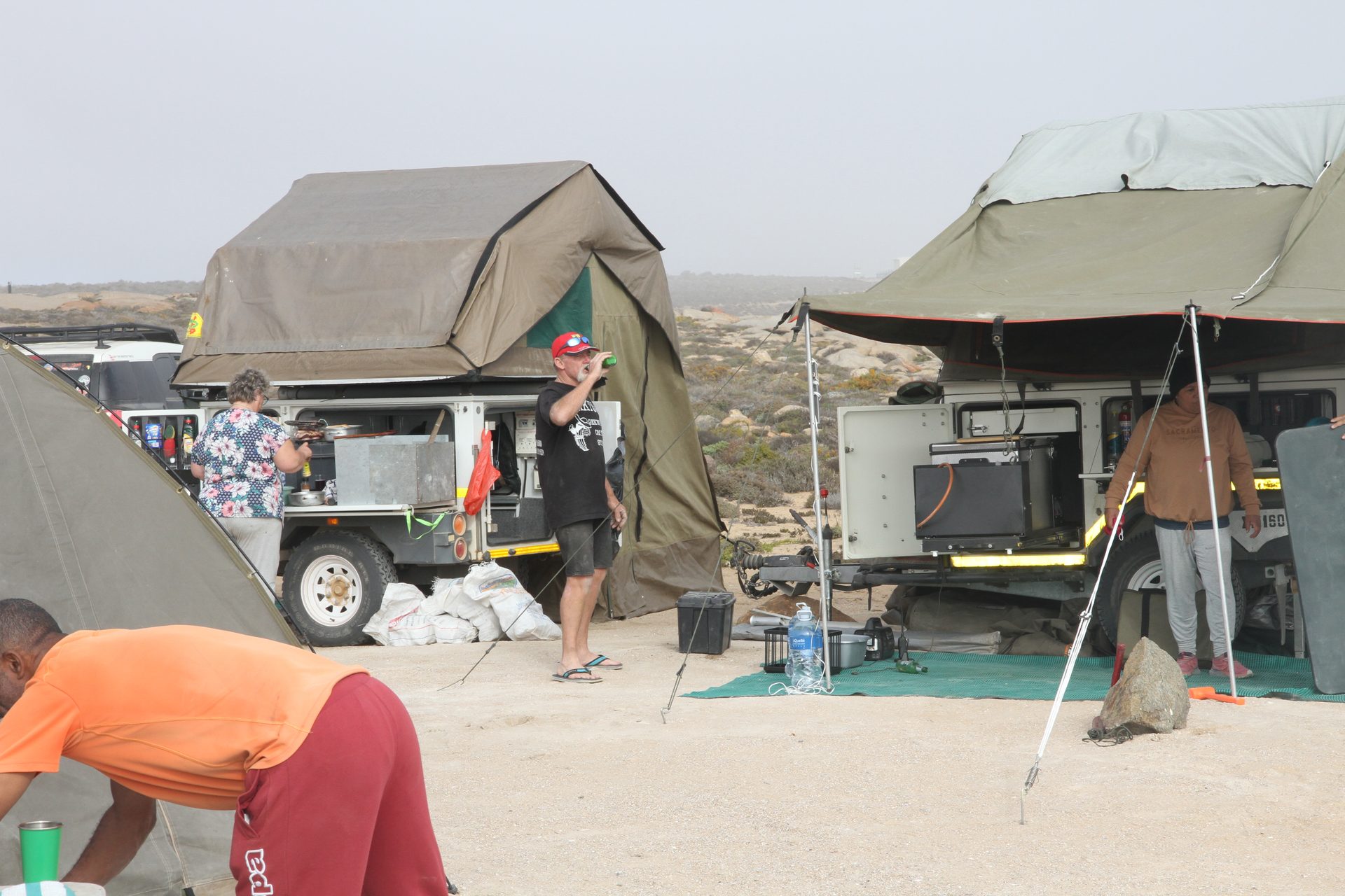 The group settled into a slow camp day