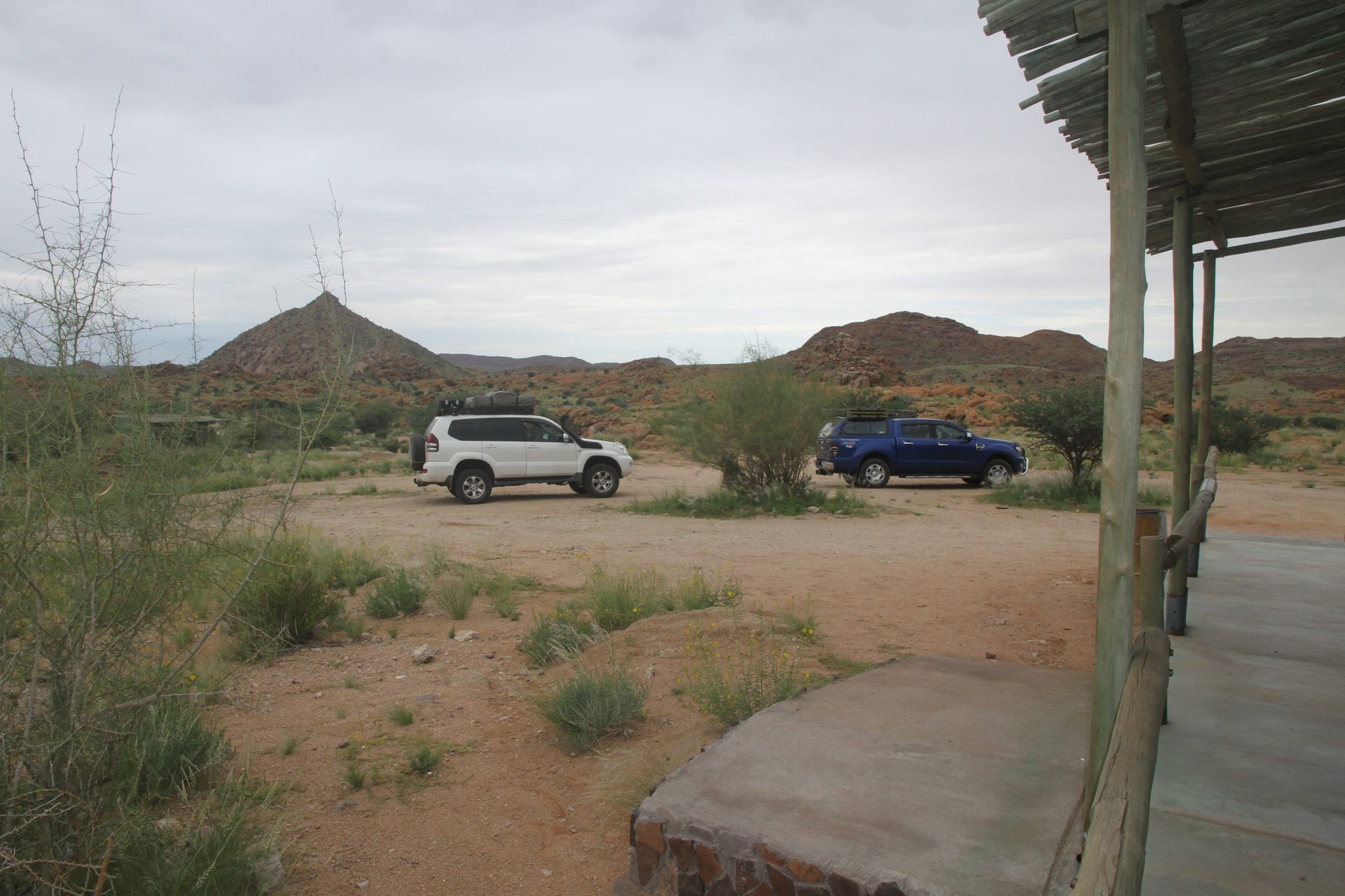 Arriving at the Riemvasmaak Hot Springs — warm water, cool morning air, nobody else here