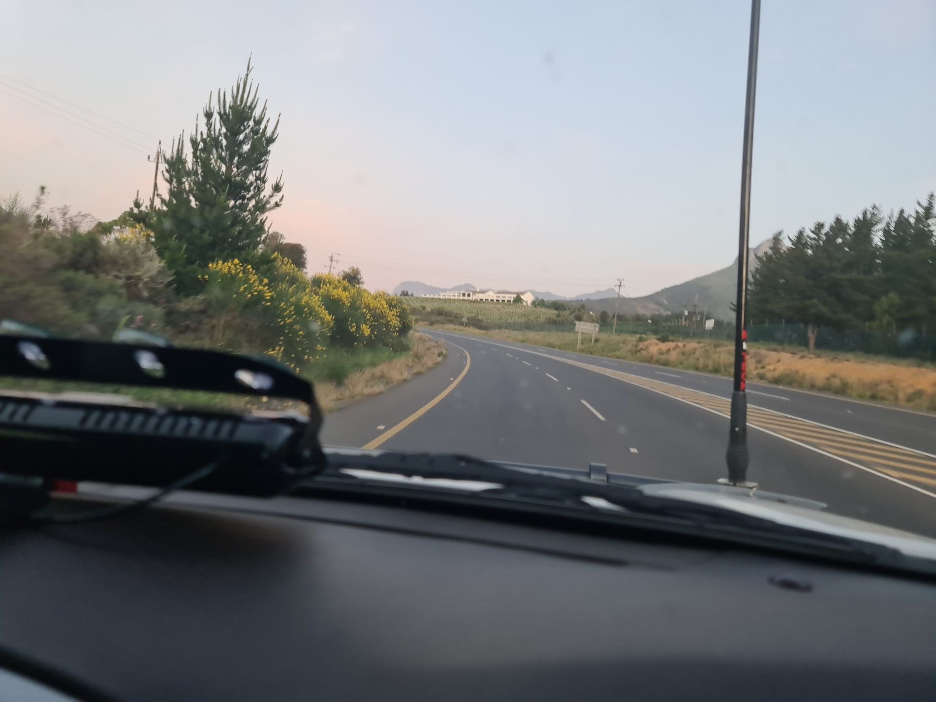 An evening at the Franschhoek campsite