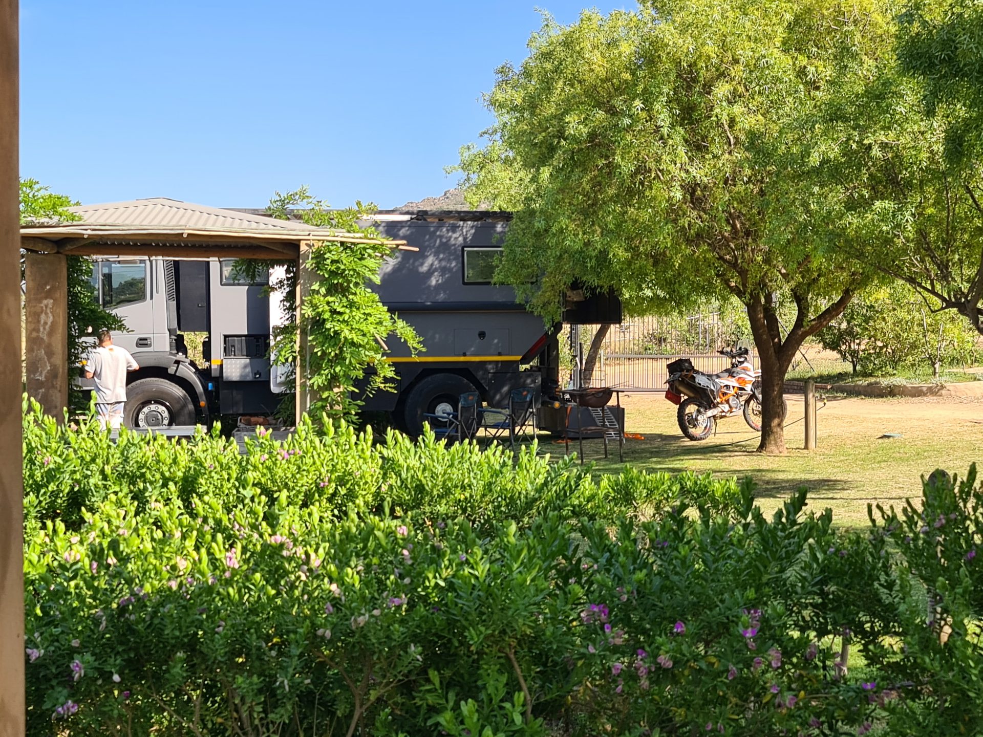 Morning at camp near Franschhoek