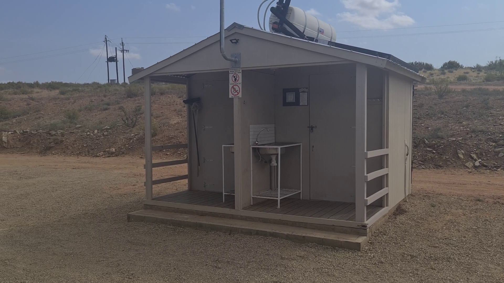 The campsite ablution and wash-up facilities