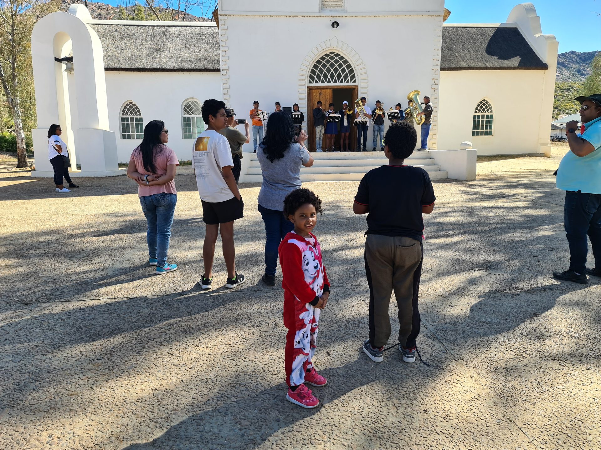 The group outside Wupperthal’s church