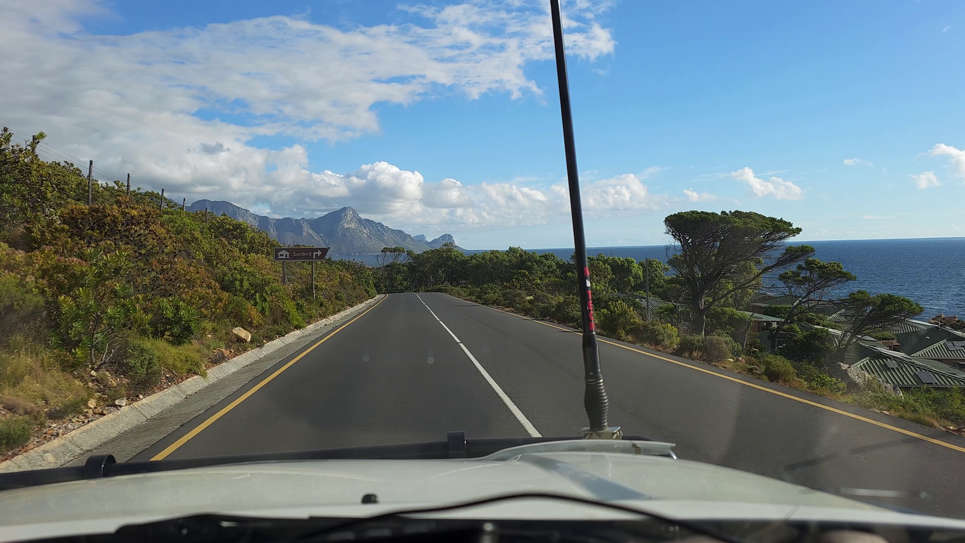 The coastal road winding toward Kogel Bay